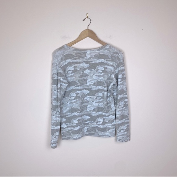 Monrow Neutral Camo Crewneck Sweatshirt - Picture 5 of 7